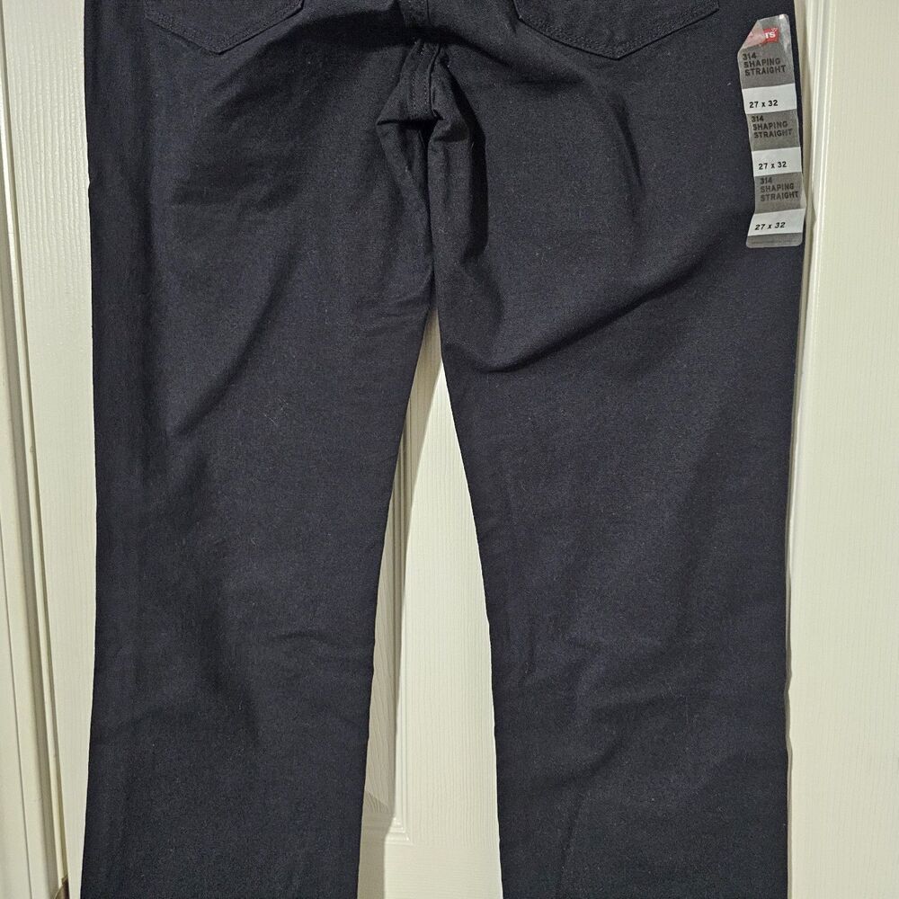 Levi's 314 Shaping Straight Black Stretch Denim Jeans Women's 27x32 - NWT - Picture 8 of 13